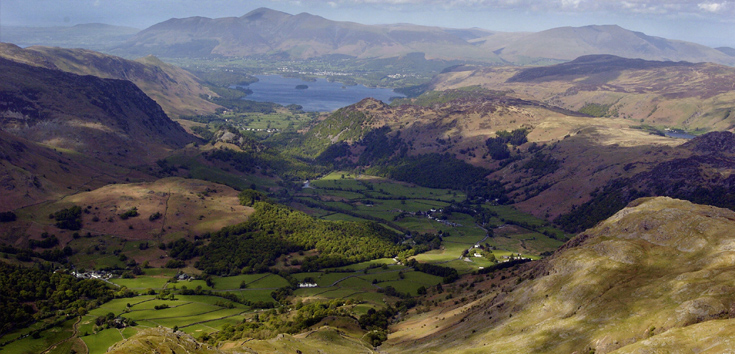 View of Borrowdale looking north to Derwentwater copyright Charlie Hedley
