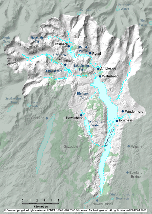 Windermere Catchment Map