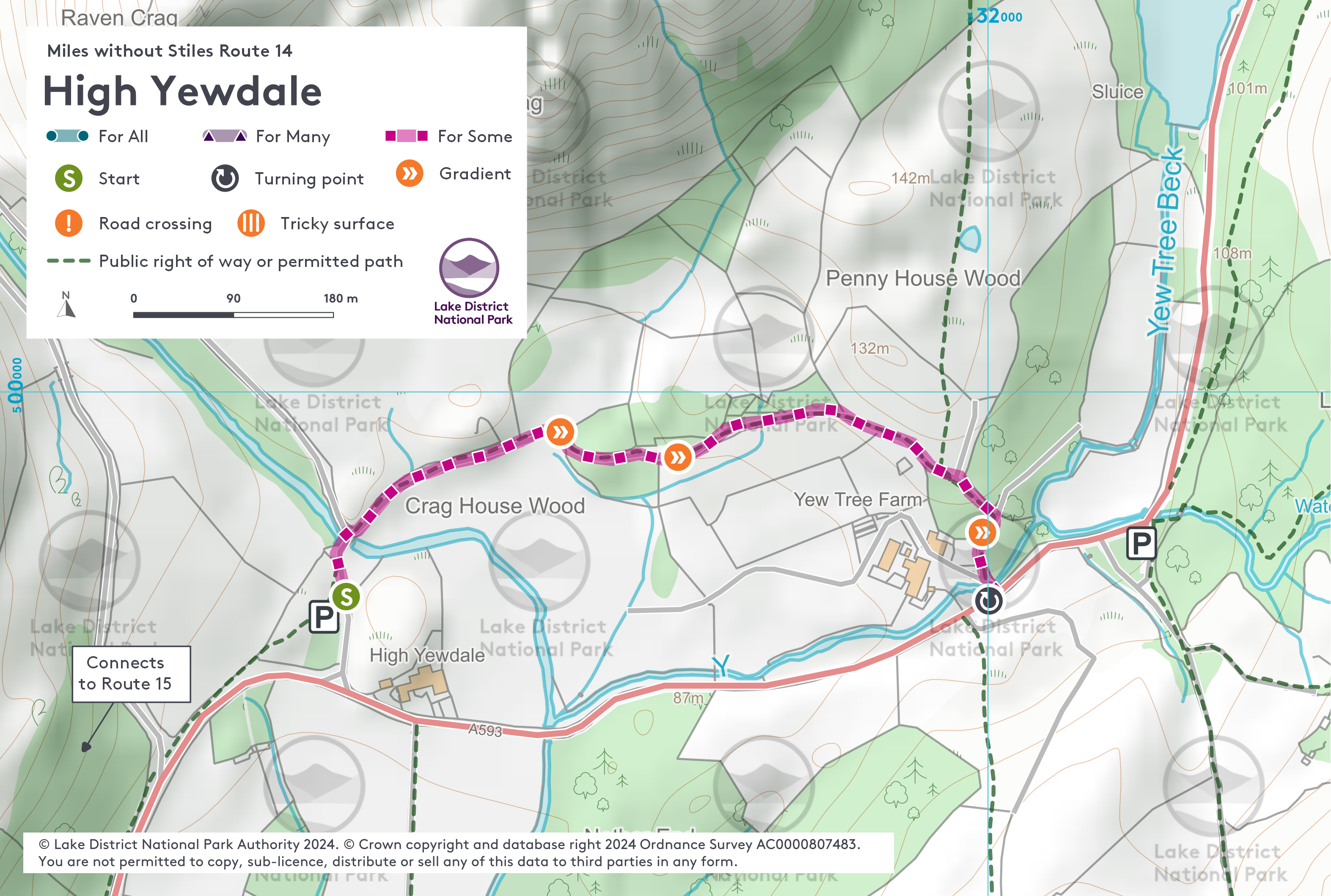Map of the walk route
