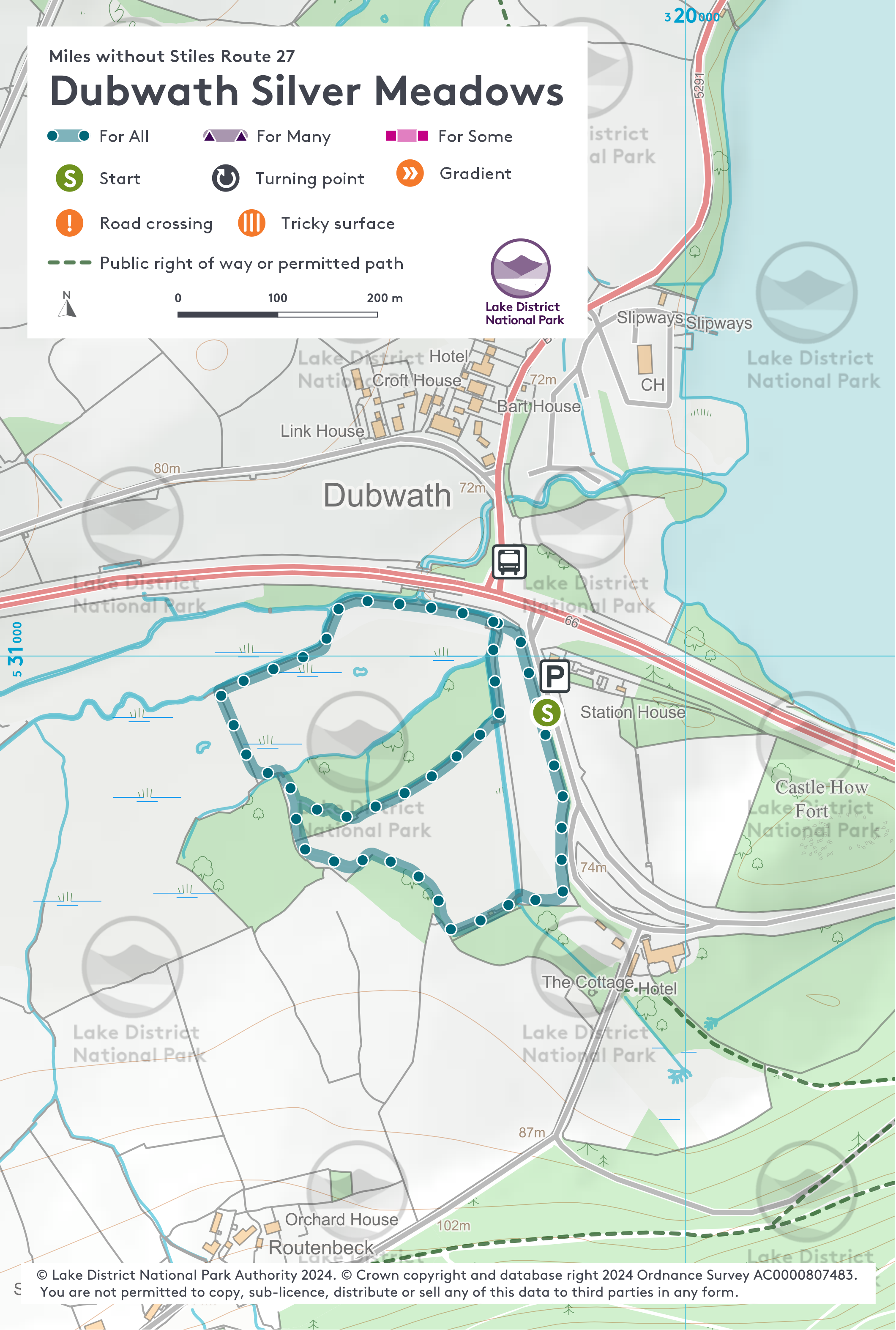 Map of the walk route