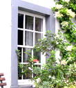 Cottage window at Hesket Newmarket copyright Michael Turner