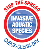 Stop the spread of invasive aquatic species logo