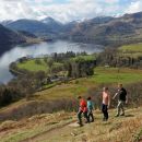 A family walking the Ullswater Way