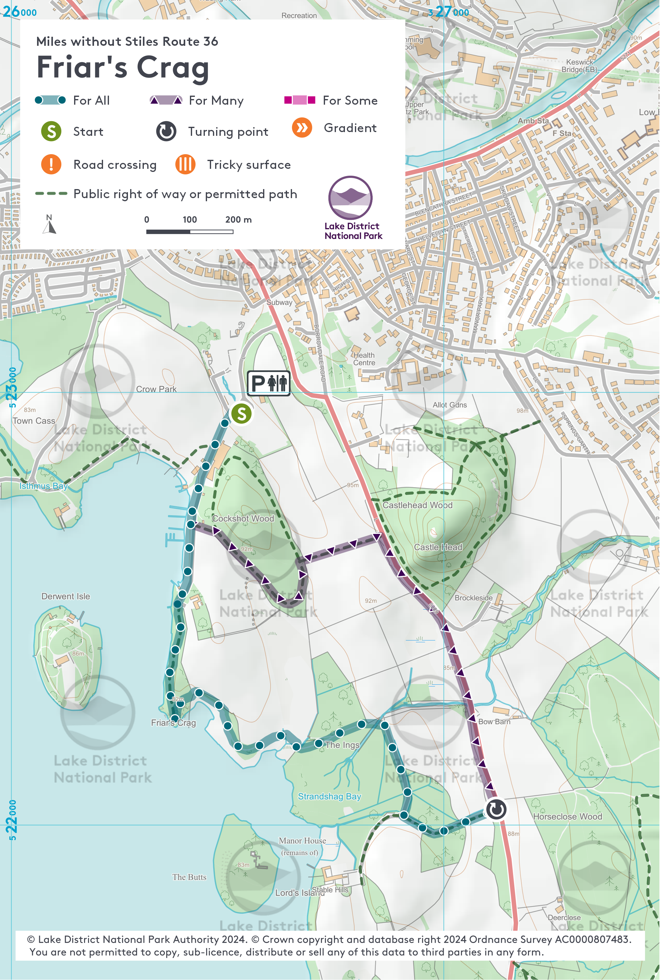 Map of the walk route
