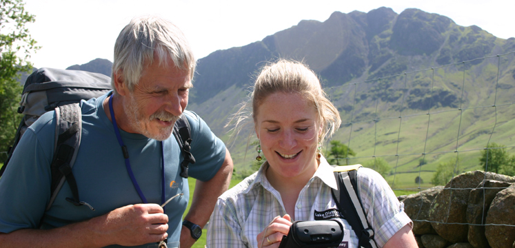 Ranger explaining equipment to a volunteer copyright LDNPA