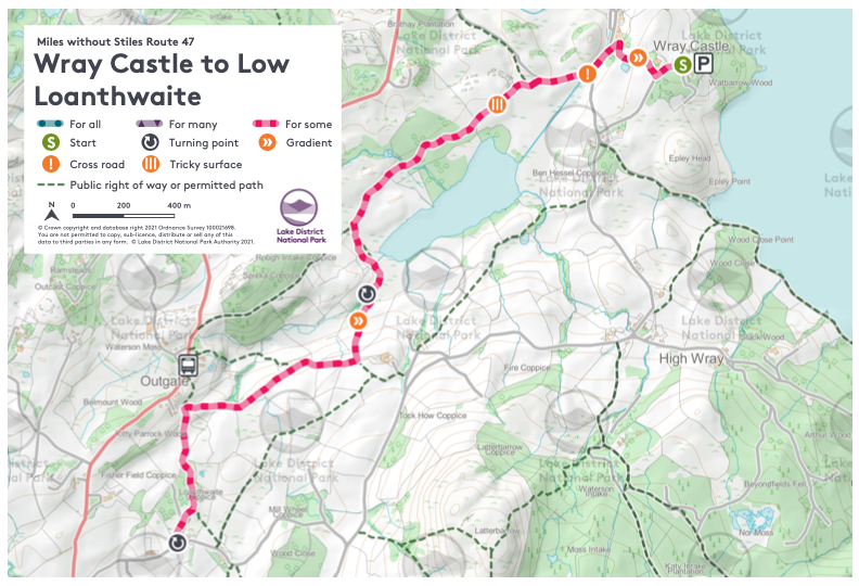 Map of the walk route