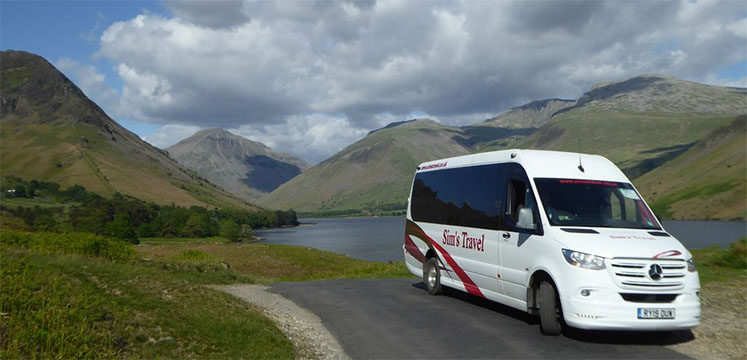 The Wasdale Shuttlebus on the shore of Wastwater