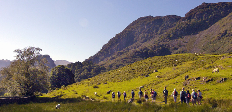 Walkers in Borrowdale copyright Charlie Hedley
