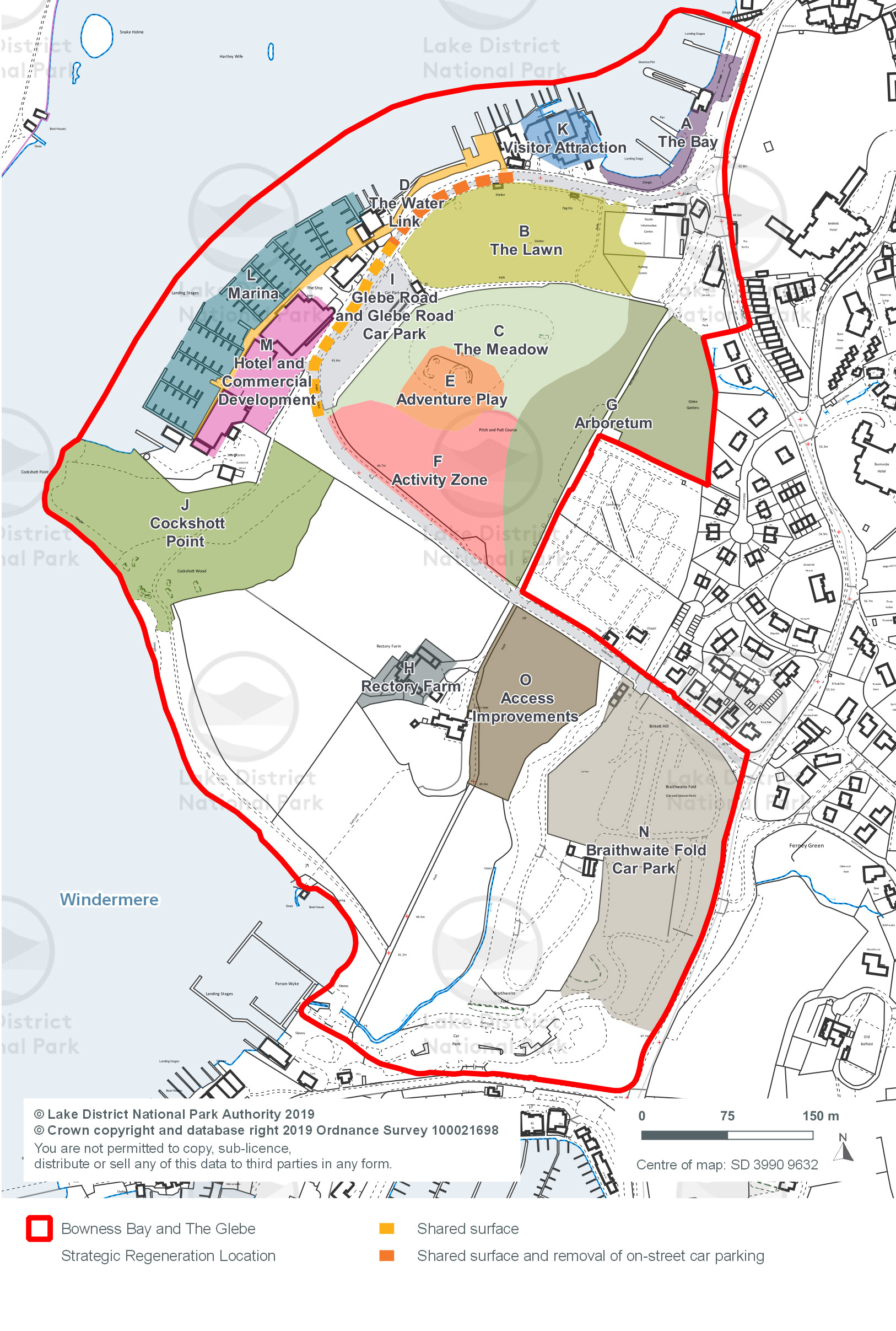 Map showing the area of the site allocation