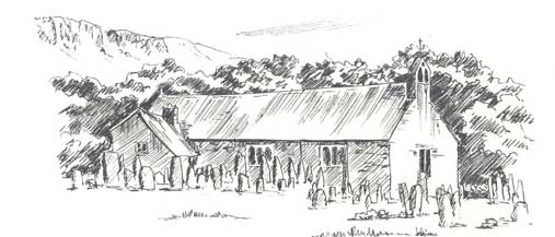Sketch of St Catherines Church at Boot copyright Sue Thompson