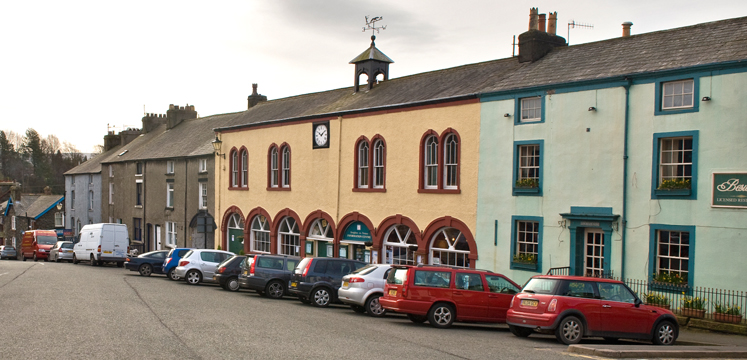 Row of houses in Broughton in Furness copyright Charlie Hedley