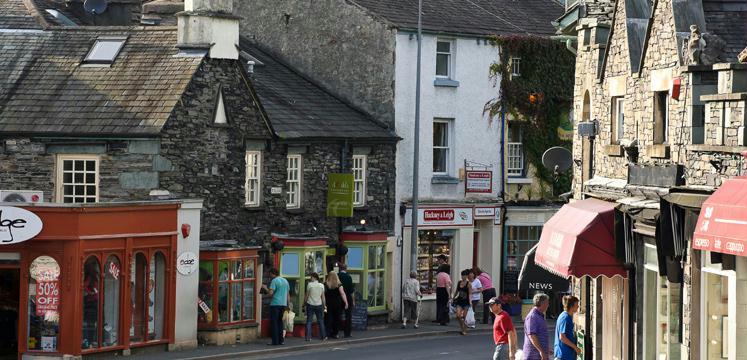 Ambleside shops and houses copyright Dave Willis