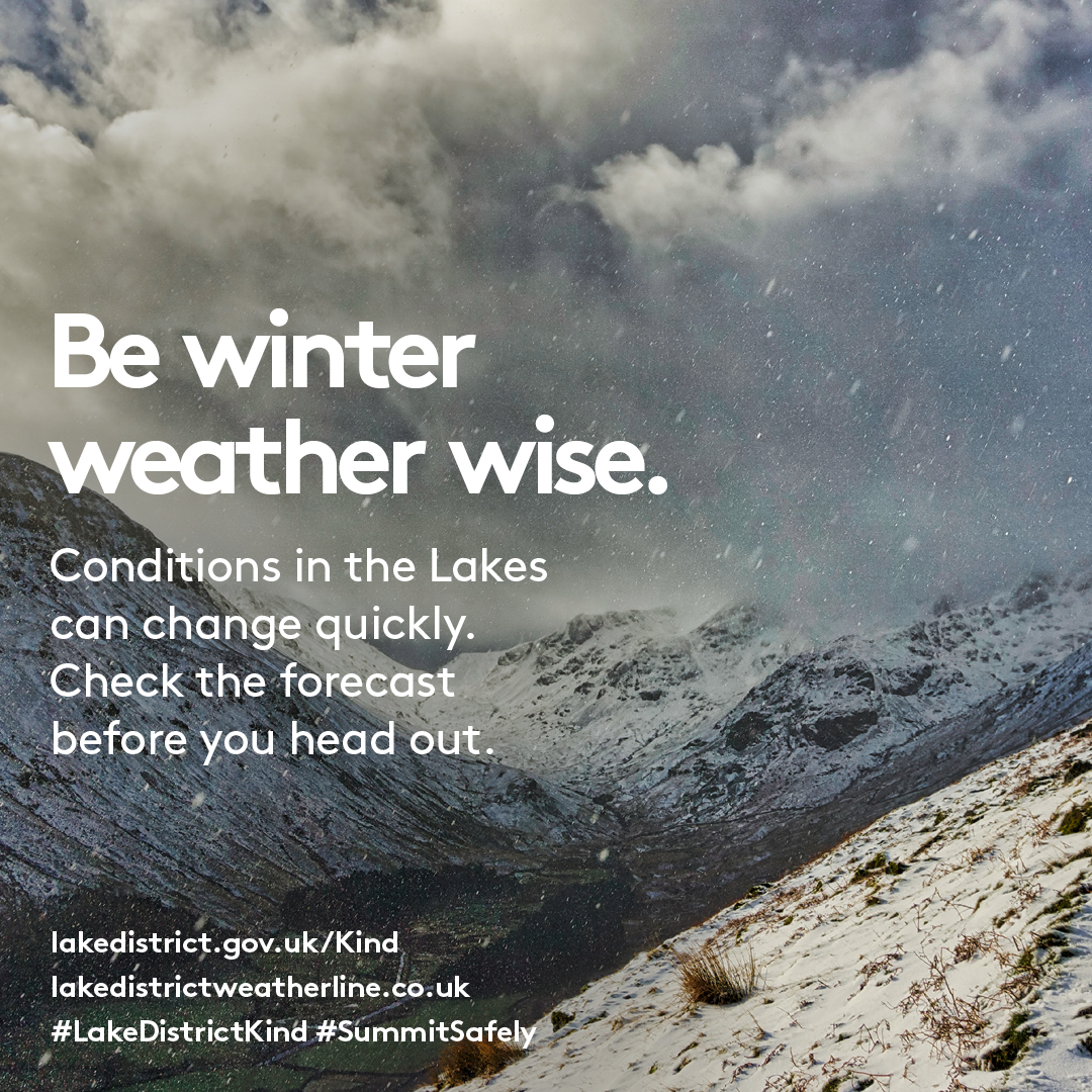 Be winter weather wise. Conditions in the lakes can change quickly, check the forecast before you head out. 