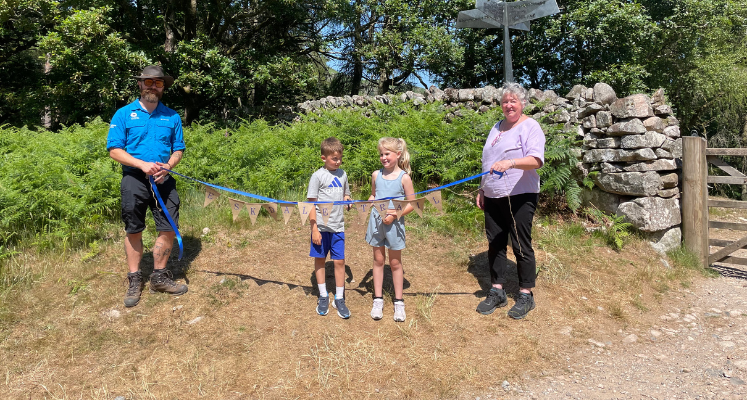 Official ribbon cutting to open the Eskdale Trail)