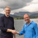 Tony Walsh and LDNP Chief Exec, Richard Leafe at Brockhole on Windermere