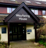 Lake Distrcit National Park AUthority Head office door with sign saying Wayfaring House 