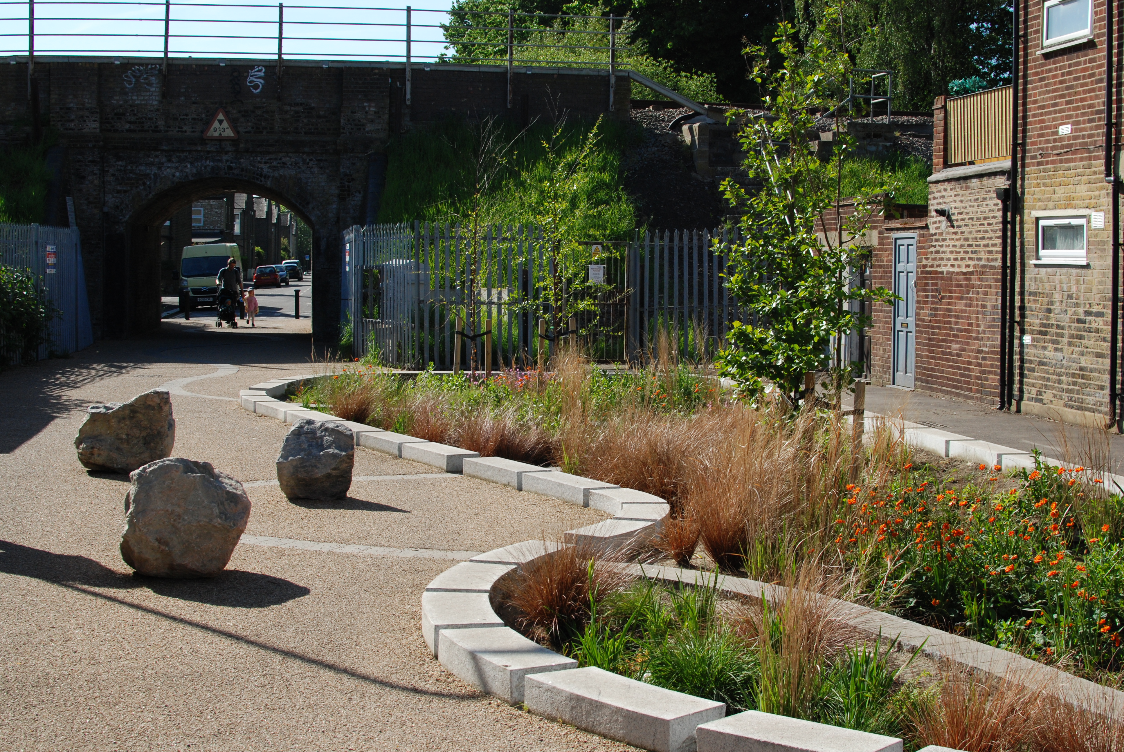 Constructed rain gardens