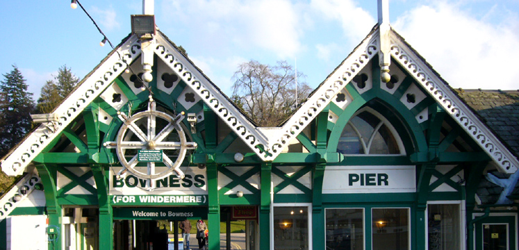 Ticket offices on Bowness Bay pier on Windermere