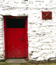 Red barn door copyright Michael Turner