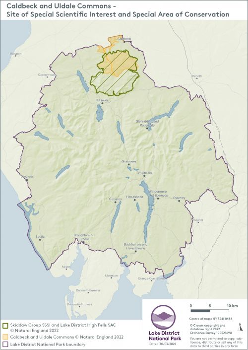 Map showing ares of SSSI and Special Area of Conservation