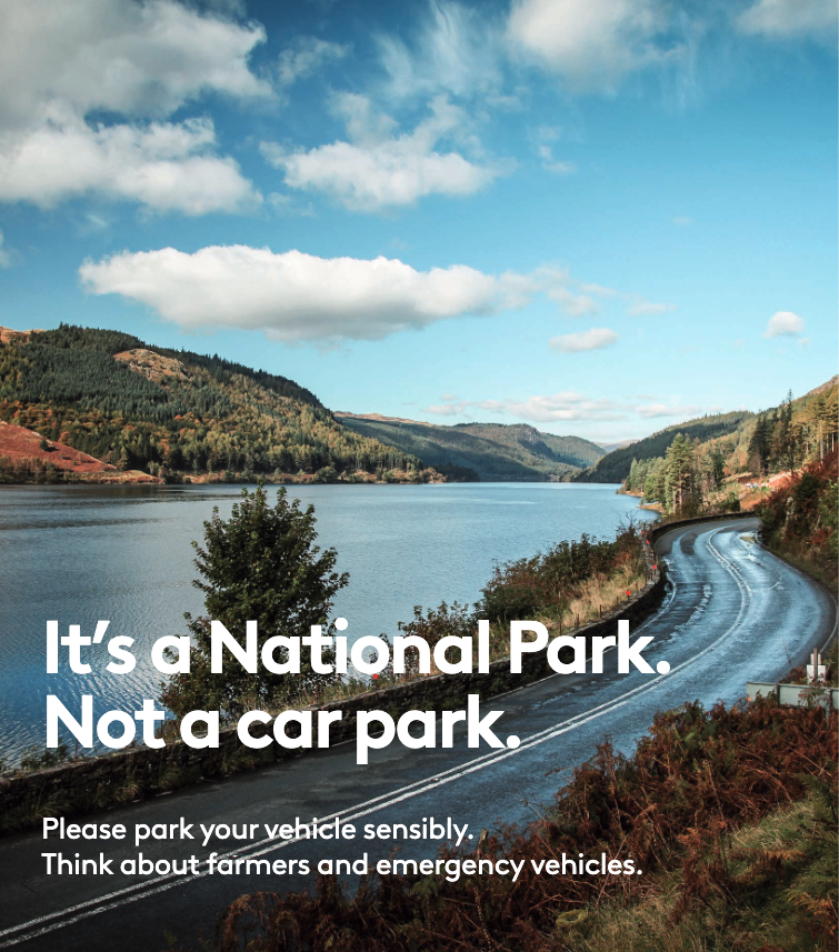 It's a National Park. Not a car park. Please park your vehicle sensibly. Think about farmers and emergency vehicles. 