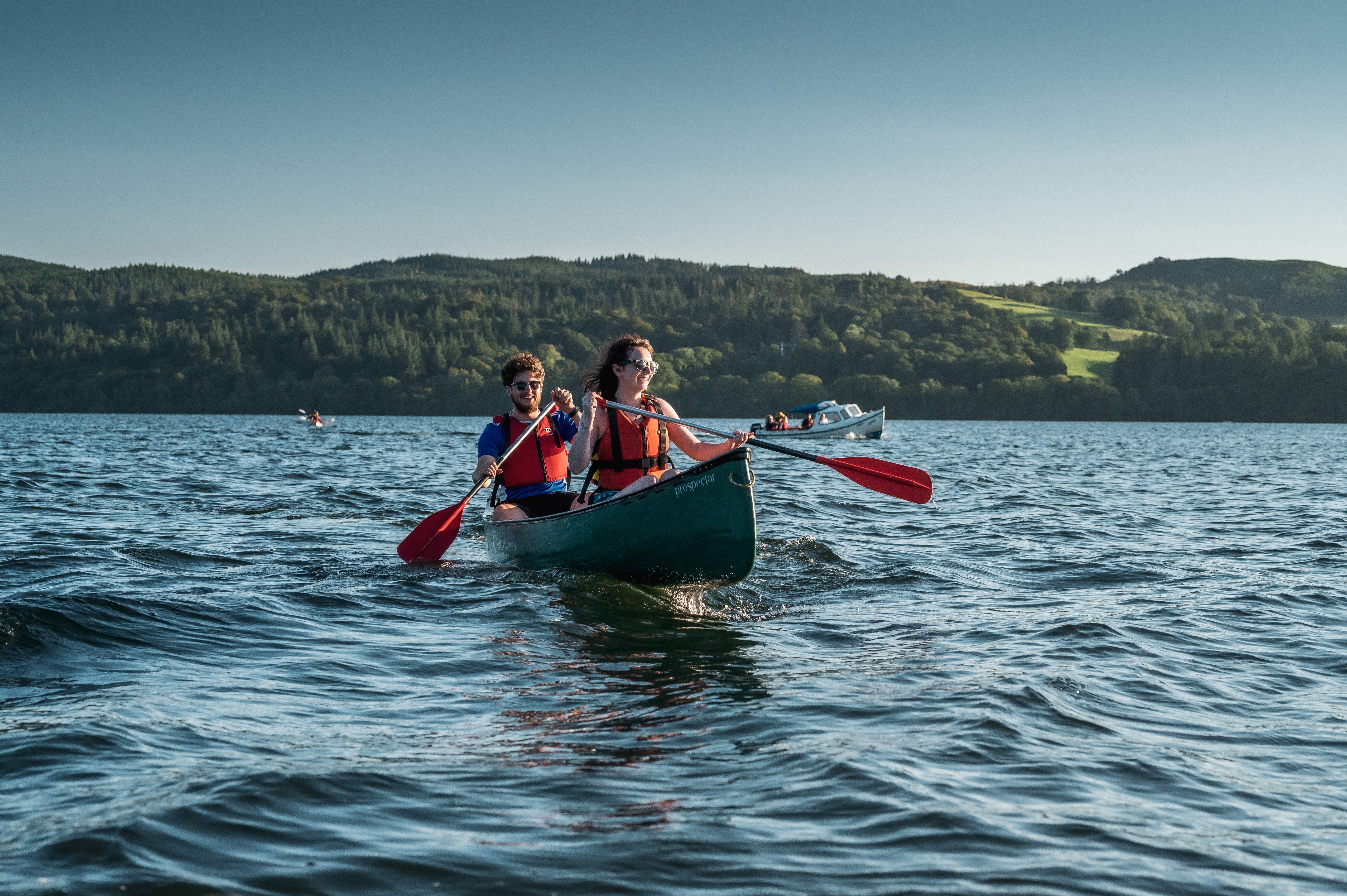 Paddling a Canadian canoe on Coniston Water copyright Dave Willis