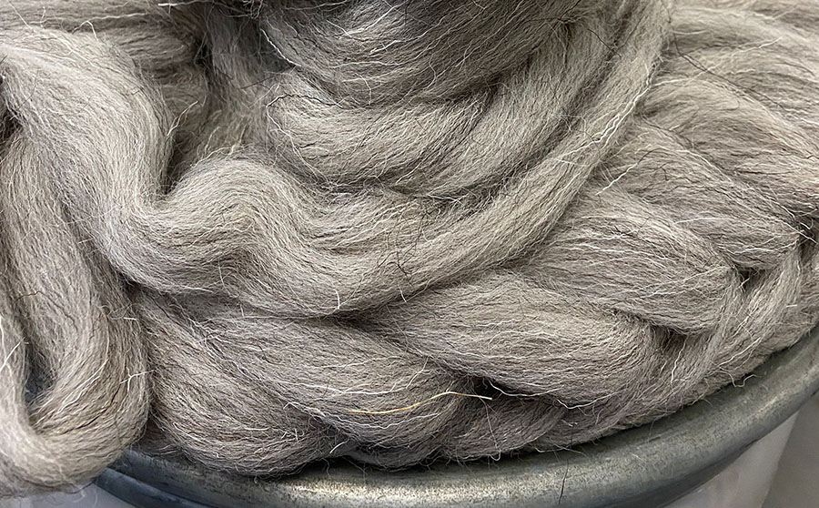 Raw wool from Herdick sheep.