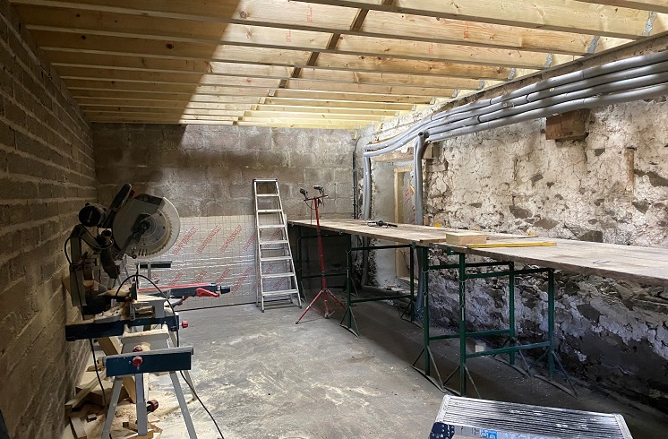 Nibthwaite Grange, near Ulverston, barn before work commenced.