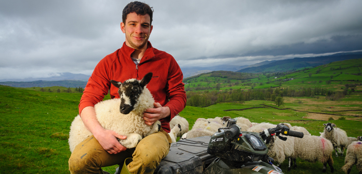 Farmer and lamb copyright Dave Willis