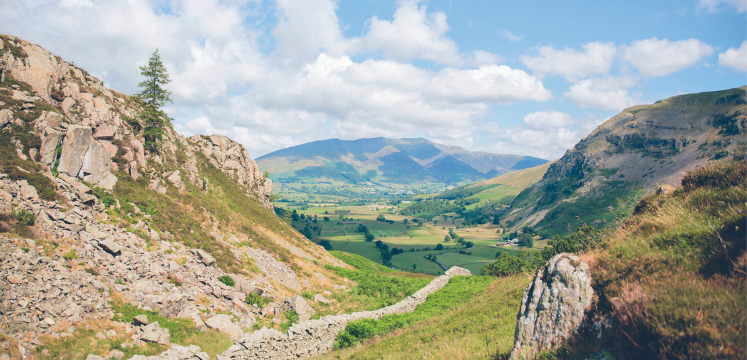 landscape view of the English Lake District World Heritage  Site