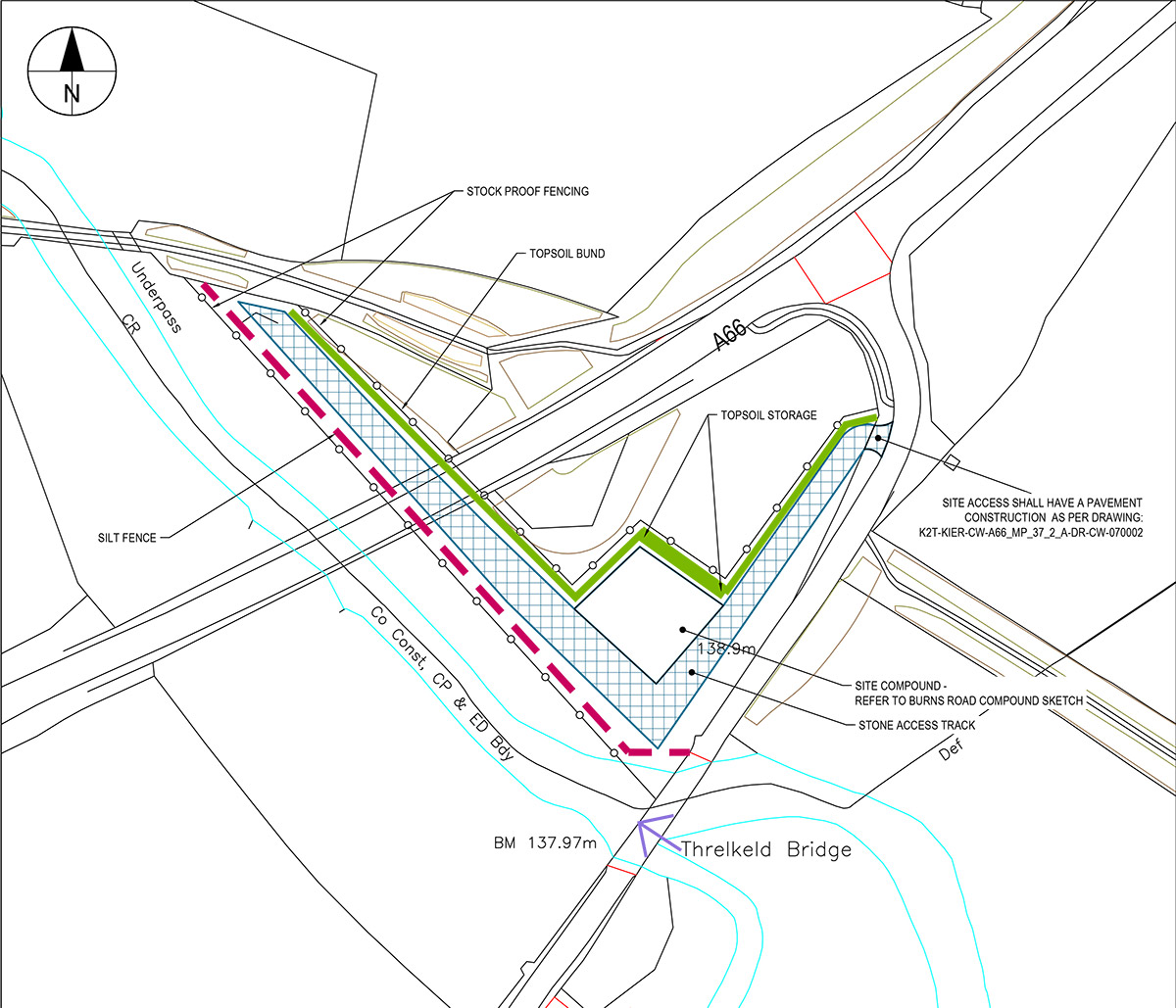 Plan of proposed work at Burns Road