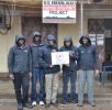 Porters at the MOunt Kilamanjaro National Park with uniform donated by Lake District National park 