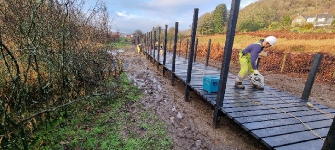 New section of boardwalk
