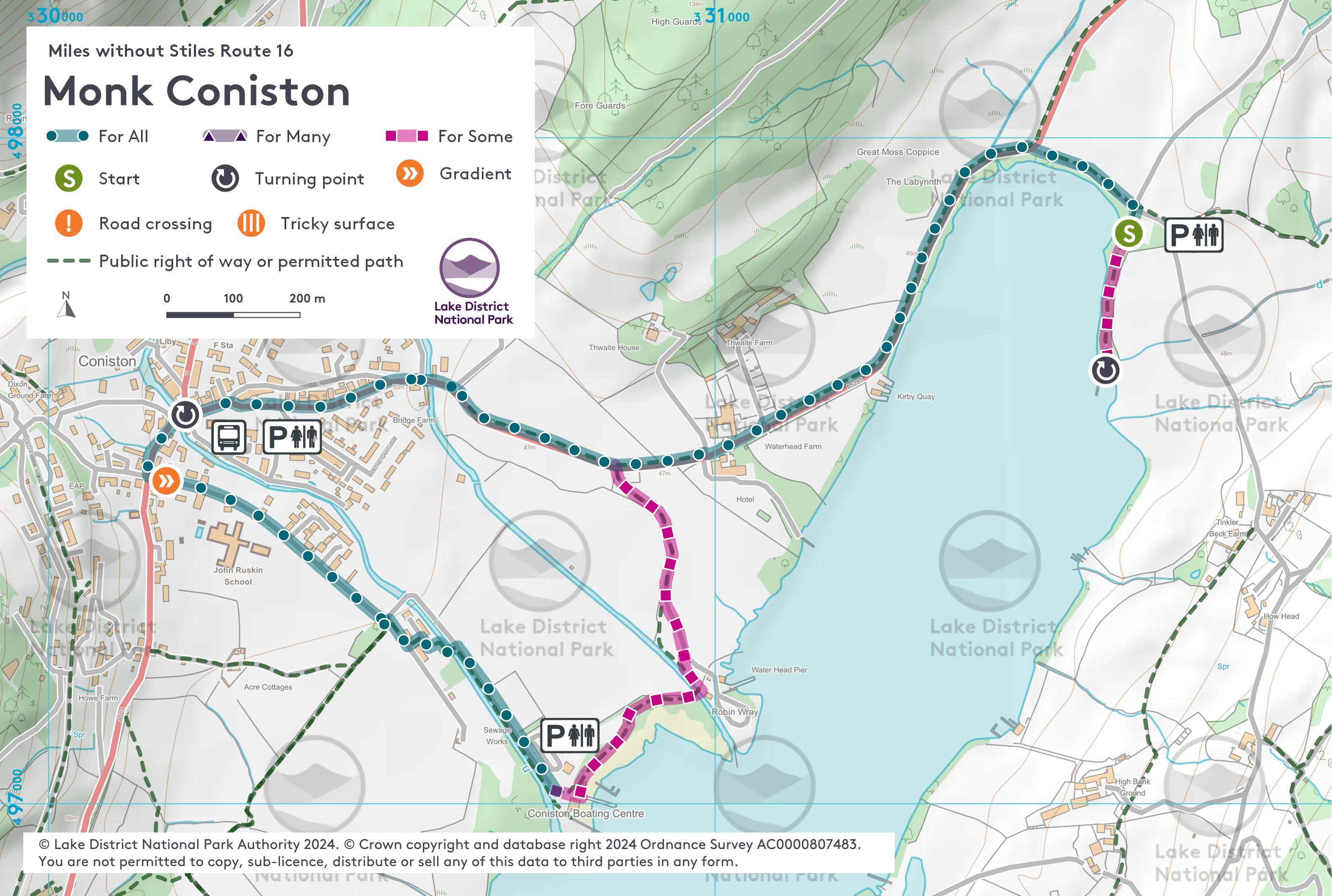 Map of the walk route