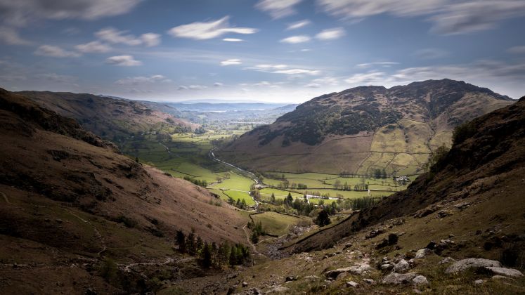 The Langdale Valley taken from high up