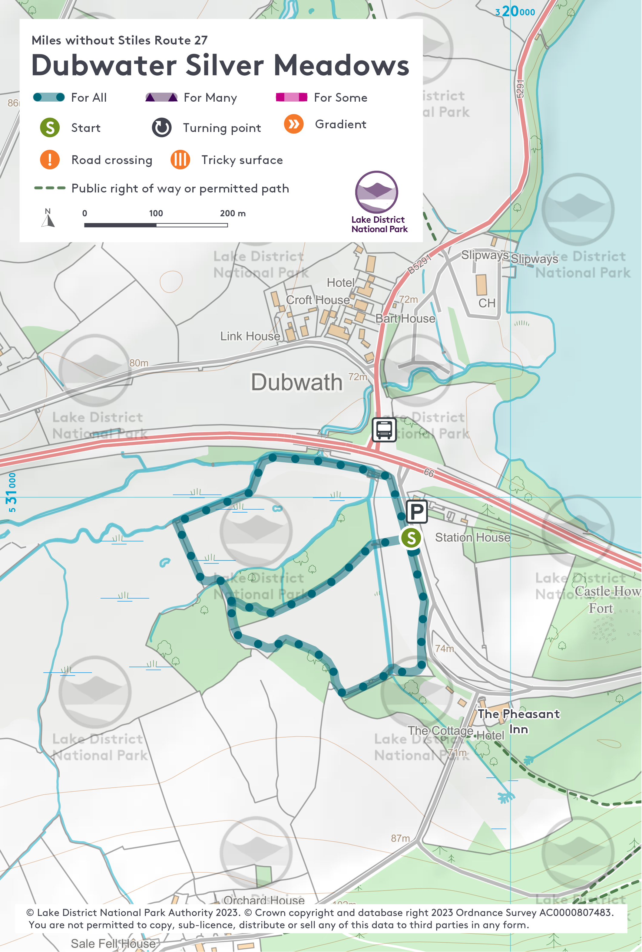 Map of the walk route