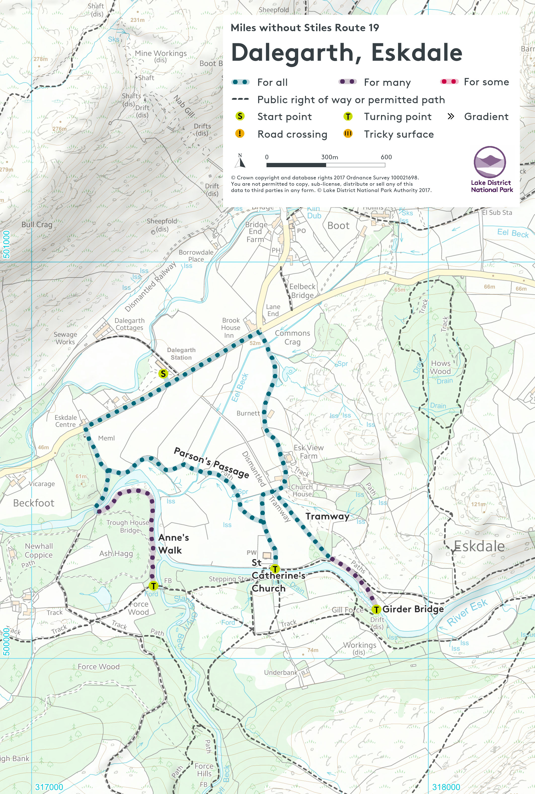 Map of the walk route